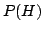 $\displaystyle P(H)$